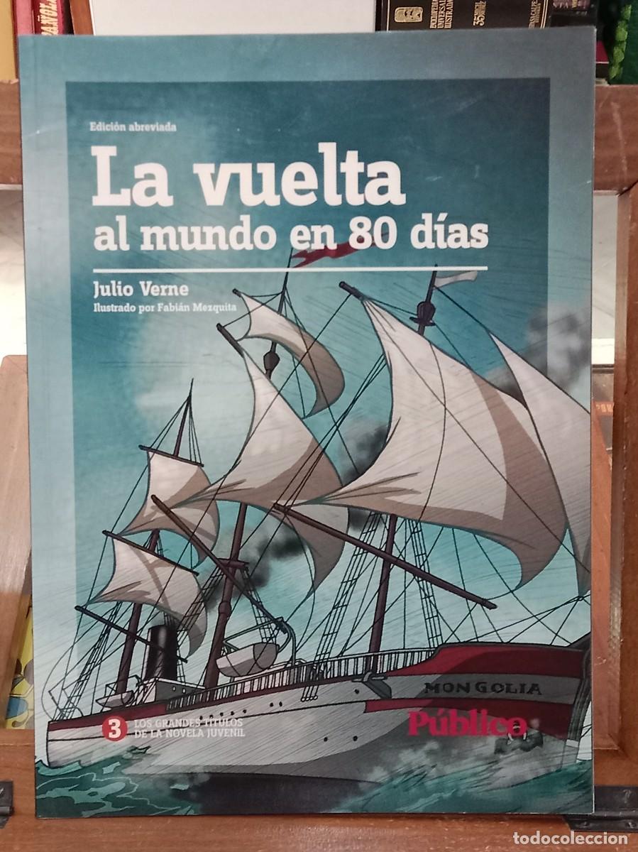 Libros de segunda mano: La Vuelta al Mundo en 80 D&iacute;as - Julio Verne - Los Grandes T&iacute;tulos de la Novela Juvenil, n&ordm; 3