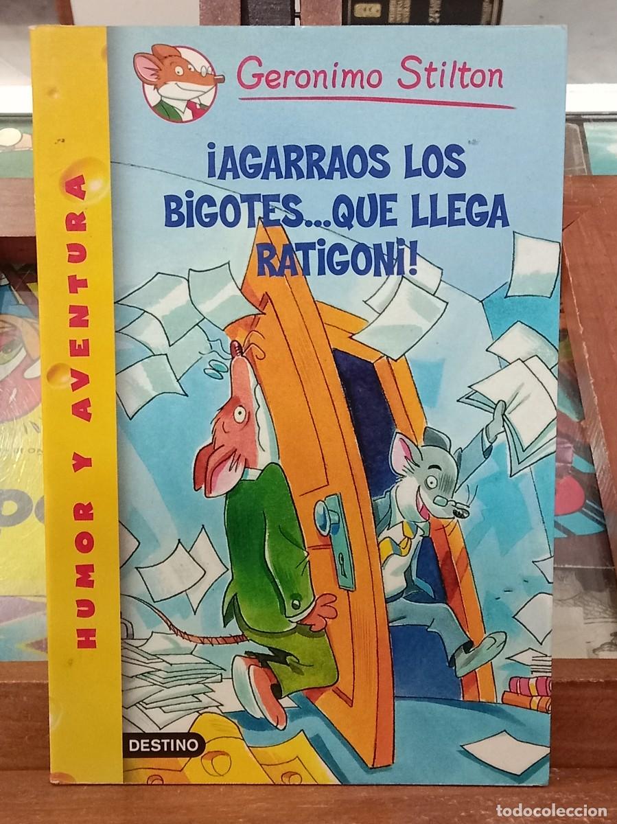 Second hand books: Ger&oacute;nimo Stilton, &iexcl;Agarraos los bigotes ... que lega Ratigon! - Humor y Aventura - Ed. Destino 2009