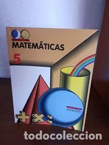 Libros de segunda mano: Matem&aacute;ticas, 5 Educaci&oacute;n Primaria, 3 Ciclo - Luis Ferrero de Pablo - Anaya - Sol y Luna, 2793