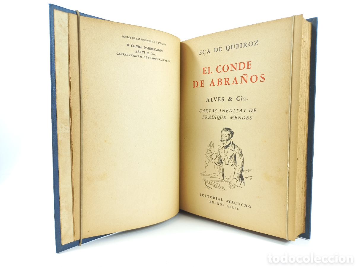 Libros de segunda mano: El Conde de Abra&ntilde;os. E&ccedil;a de Queiroz. Editorial Ayacucho, 1945. - Foto 4