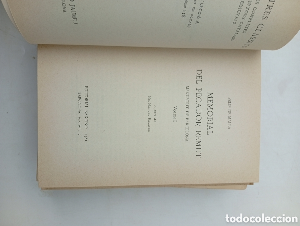 Libros de segunda mano: Felip de Malla Memorial de pecador remut 1981 - Foto 3