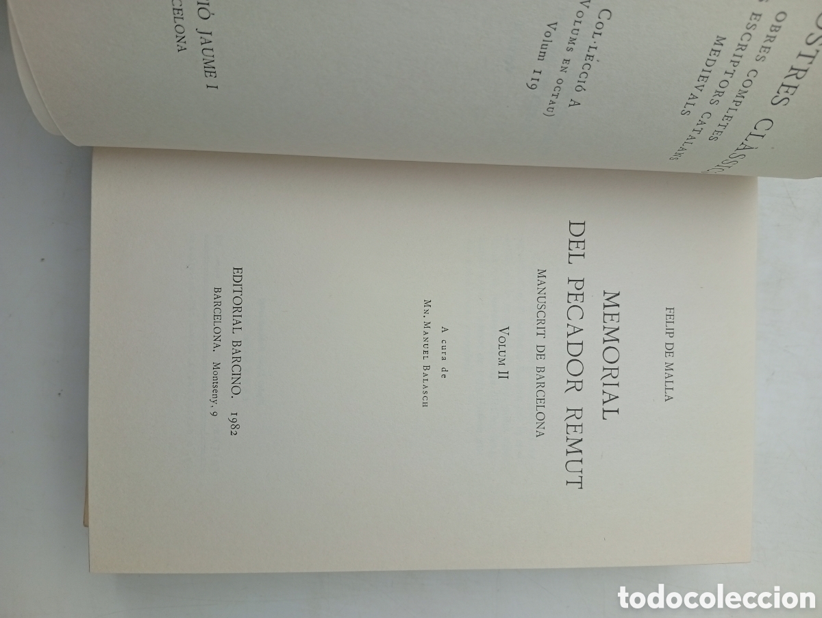 Libros de segunda mano: Felip de Malla Memorial de pecador remut 1981 - Foto 6