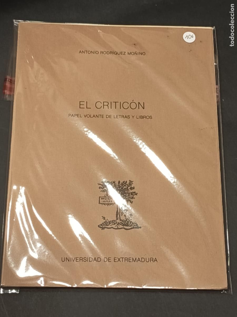 Libros de segunda mano: 1983 - ANTONIO RODR&Iacute;GUEZ MO&Ntilde;INO. El Critic&oacute;n papel volante de letras y libros