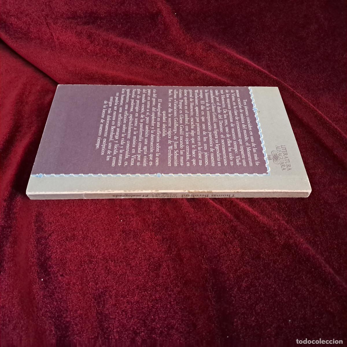Libros de segunda mano: EL MALOGRADO. Thomas Bernhard. Alfaguara 1985 - Foto 2