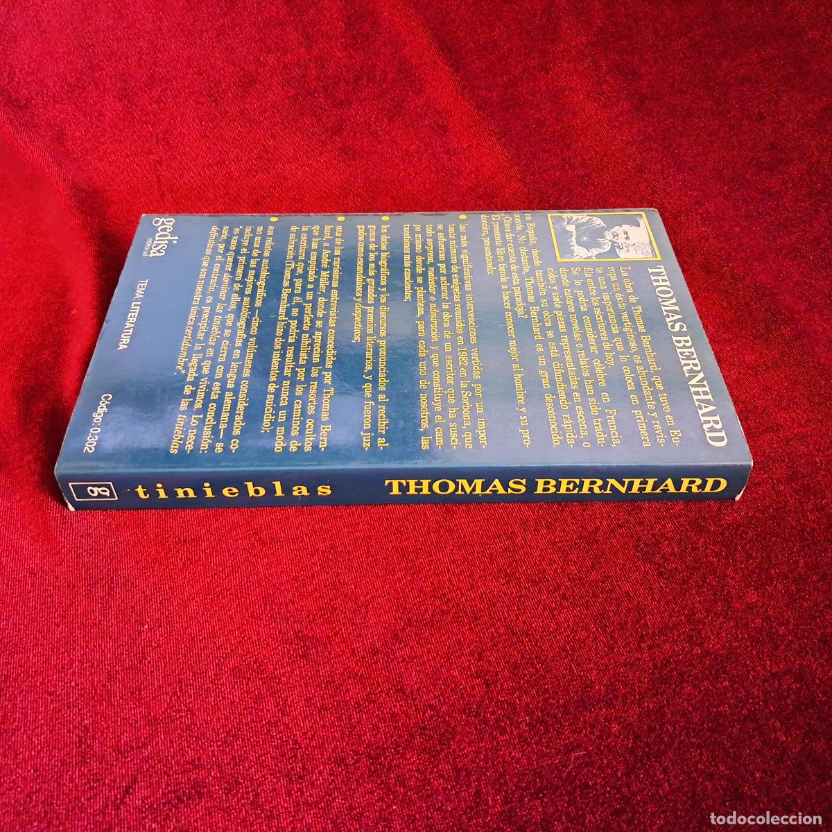Libros de segunda mano: TINIEBLAS. Thomas Bernhard. Ed. Gedisa 1987 - Foto 2