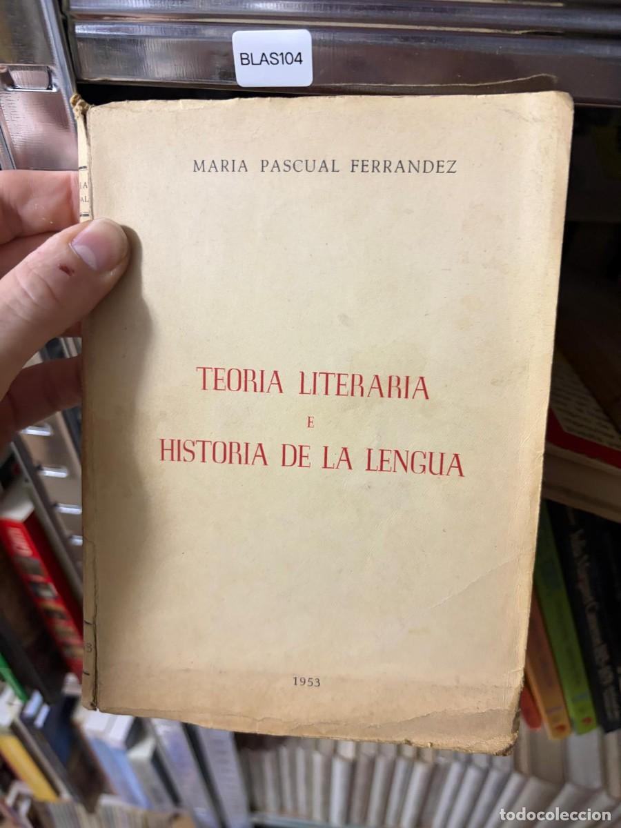 Libros de segunda mano: BLAS104 &mdash; Mar&iacute;a Pascual Fern&aacute;ndez &mdash; Teor&iacute;a literaria e historia de la lengua