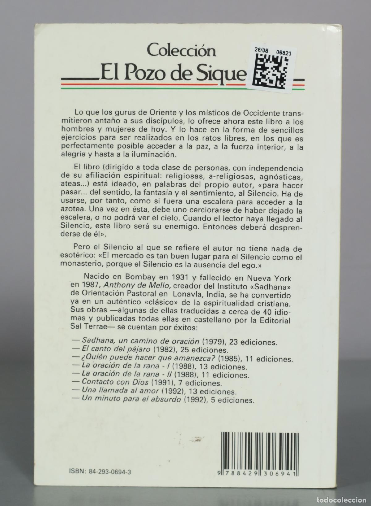 Libros de segunda mano: El Manantial - Ejercicios espirituales - Anthony de Mello - Sal Terrae - Foto 2