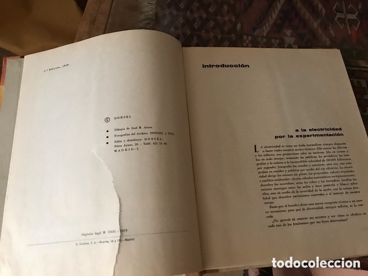 Libros de segunda mano: Experimentos el&eacute;ctricos. Luis Rodr&iacute;guez. Doncel - Foto 2