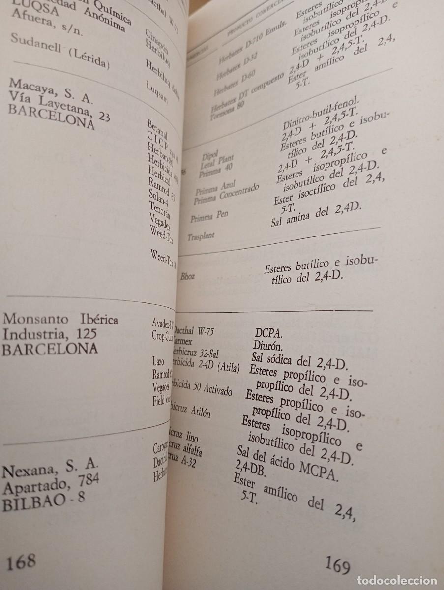 Libros de segunda mano: LIBRO ANTIGUO MINISTERIO AGRICULTURA GUIA APLICACI&Oacute;N HERBICIDAS