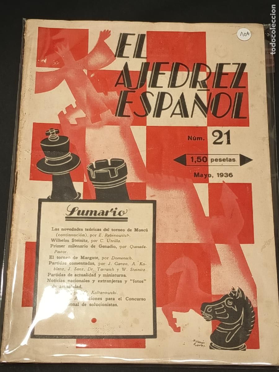 Libros de segunda mano: El Ajedrez Espa&ntilde;ol n&uacute;m. 21 Mayo 1936