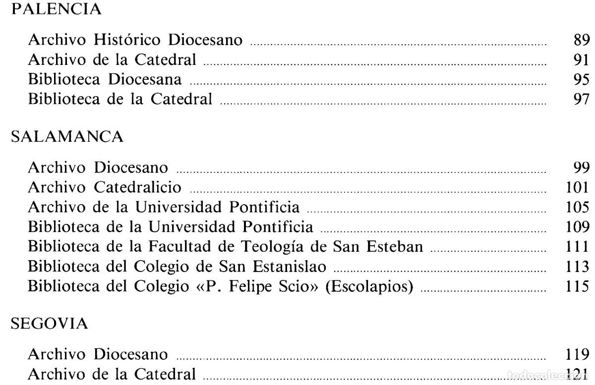 Libros de segunda mano: ARCHIVOS Y BIBLIOTECAS ECLESIASTICAS DE CASTILLA Y LEON. - Foto 8
