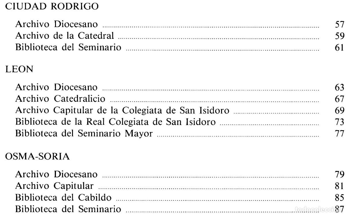 Libros de segunda mano: M512 - ARCHIVOS Y BIBLIOTECAS ECLESIASTICAS DE CASTILLA Y LEON. - Foto 7