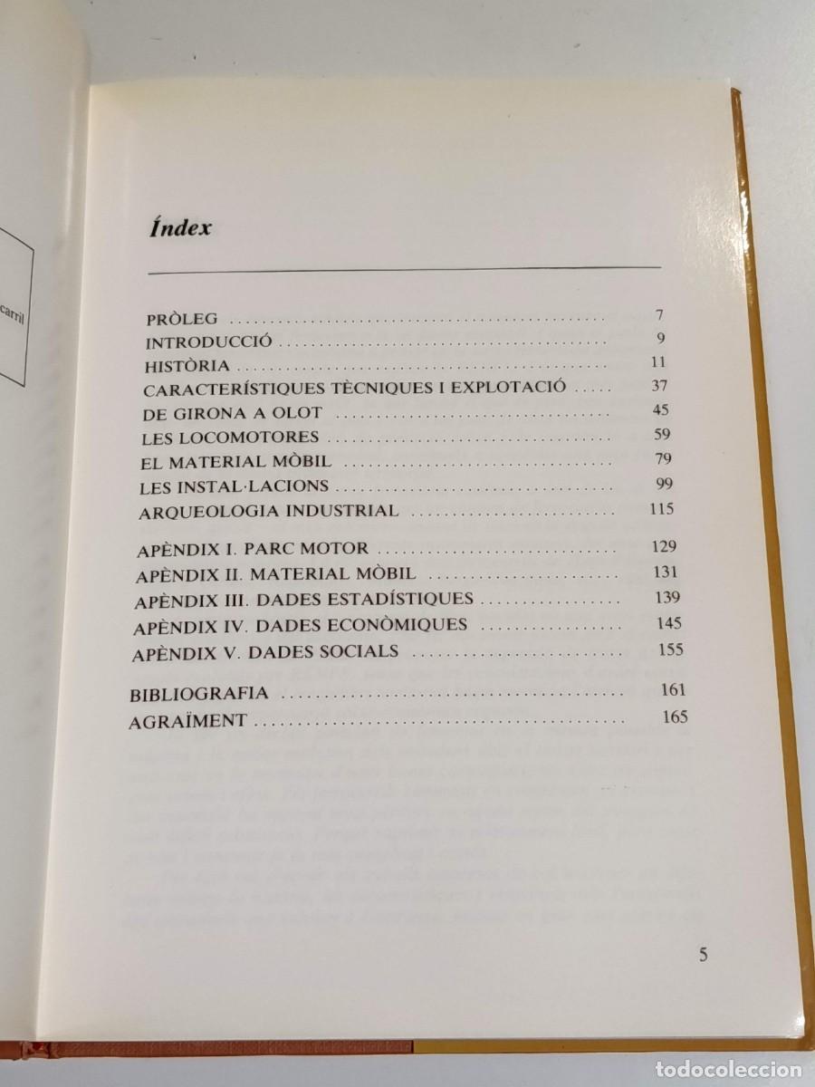 Libros de segunda mano: El tren dOlot Hist&ograve;ria del ferrocarril Olot-Girona - Foto 3
