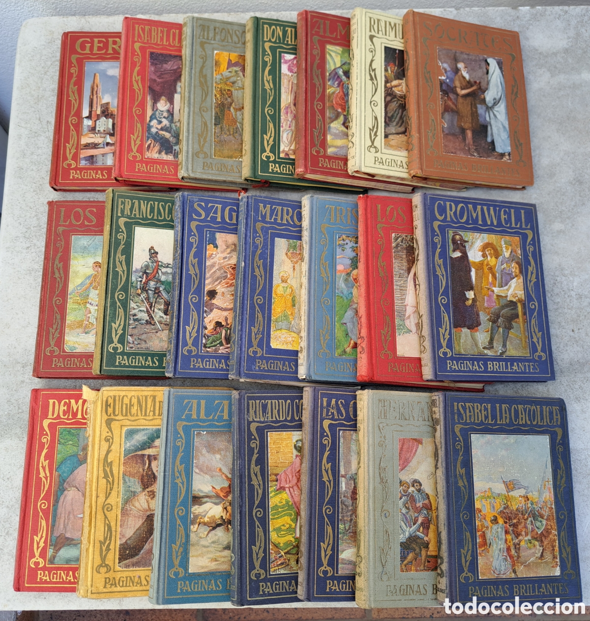 Libros de segunda mano: LOTE 21 LIBROS 'PAGINAS BRILLANTES DE LA HISTORIA' - ARALUCE, 1950'S