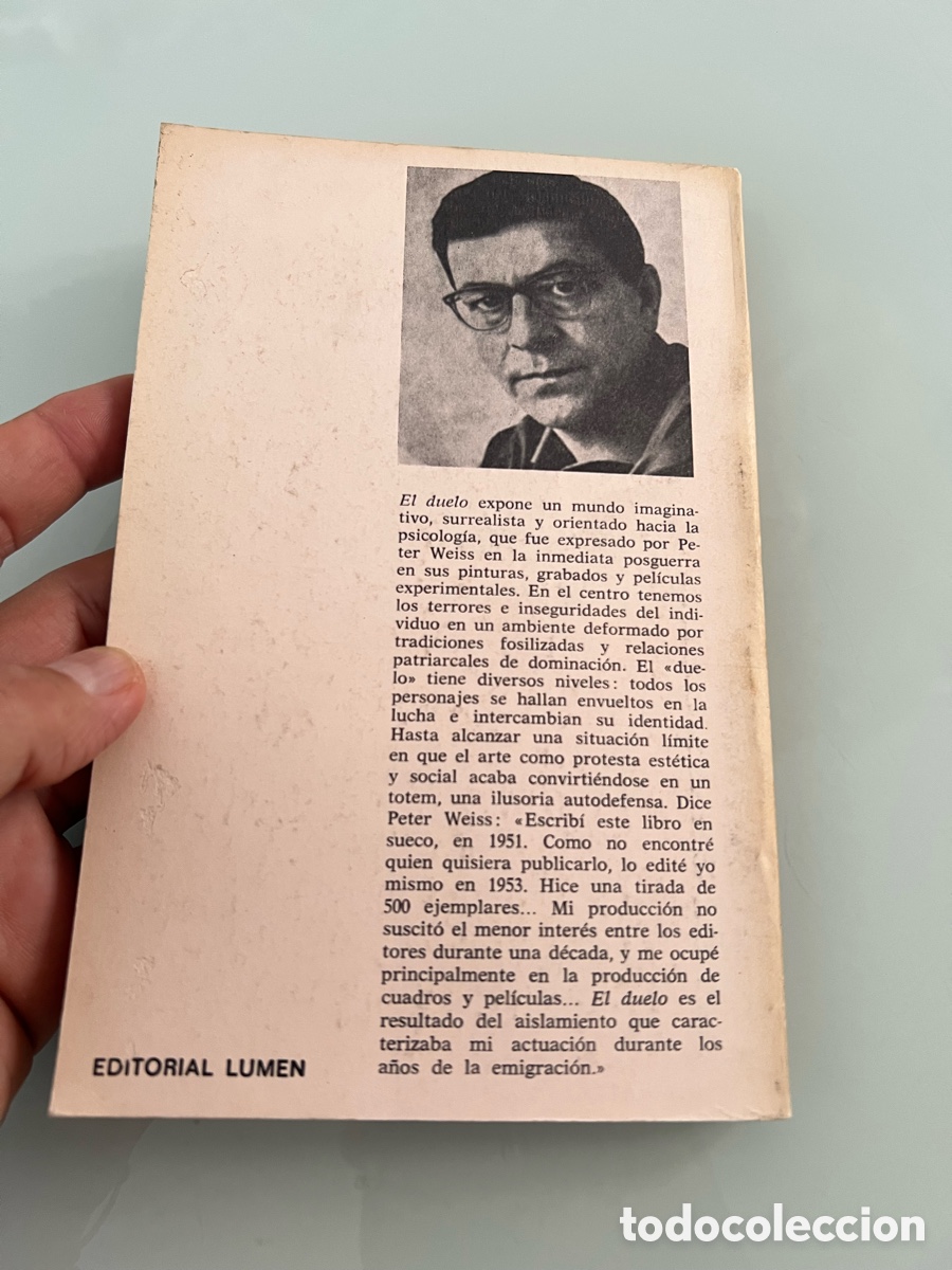 Libros de segunda mano: El duelo. Peter Weiss. Lumen 1&ordf; ed. 1973 - Foto 8