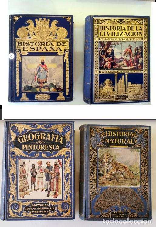 Libros de segunda mano: Historia de Espa&ntilde;a Civilizaci&oacute;n Geograf&iacute;a pintoresca. Historia natural Editorial Ram&oacute;n Sopena 1935