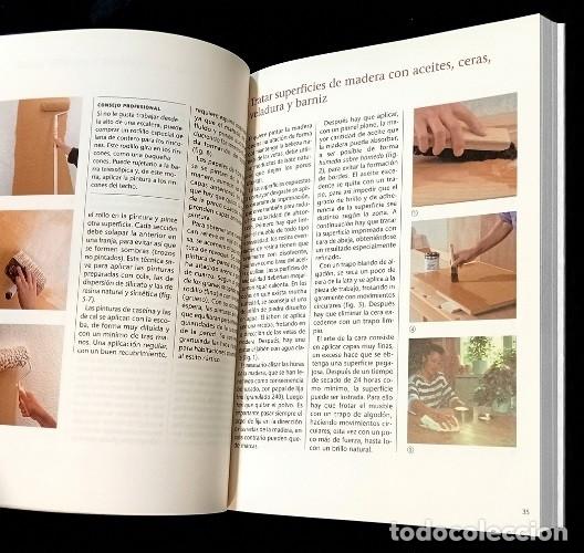 Libros de segunda mano: PINTAR. ESMALTAR. EMPAPELAR. PASO A PASO. - Foto 4