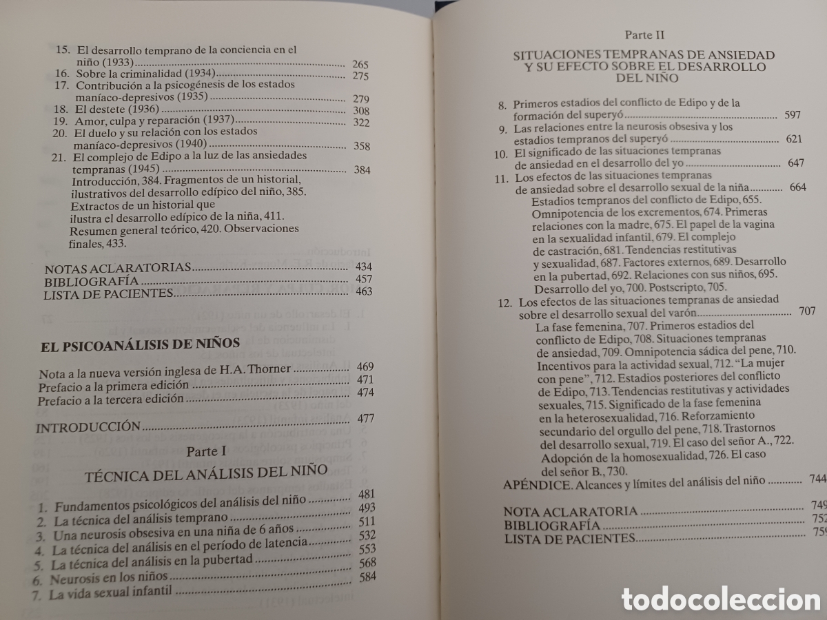 Libros de segunda mano: Melanie Klein. Obras completas. 2 tomos/ Psicoan&aacute;lisis/ RBA, 2006 - Foto 8