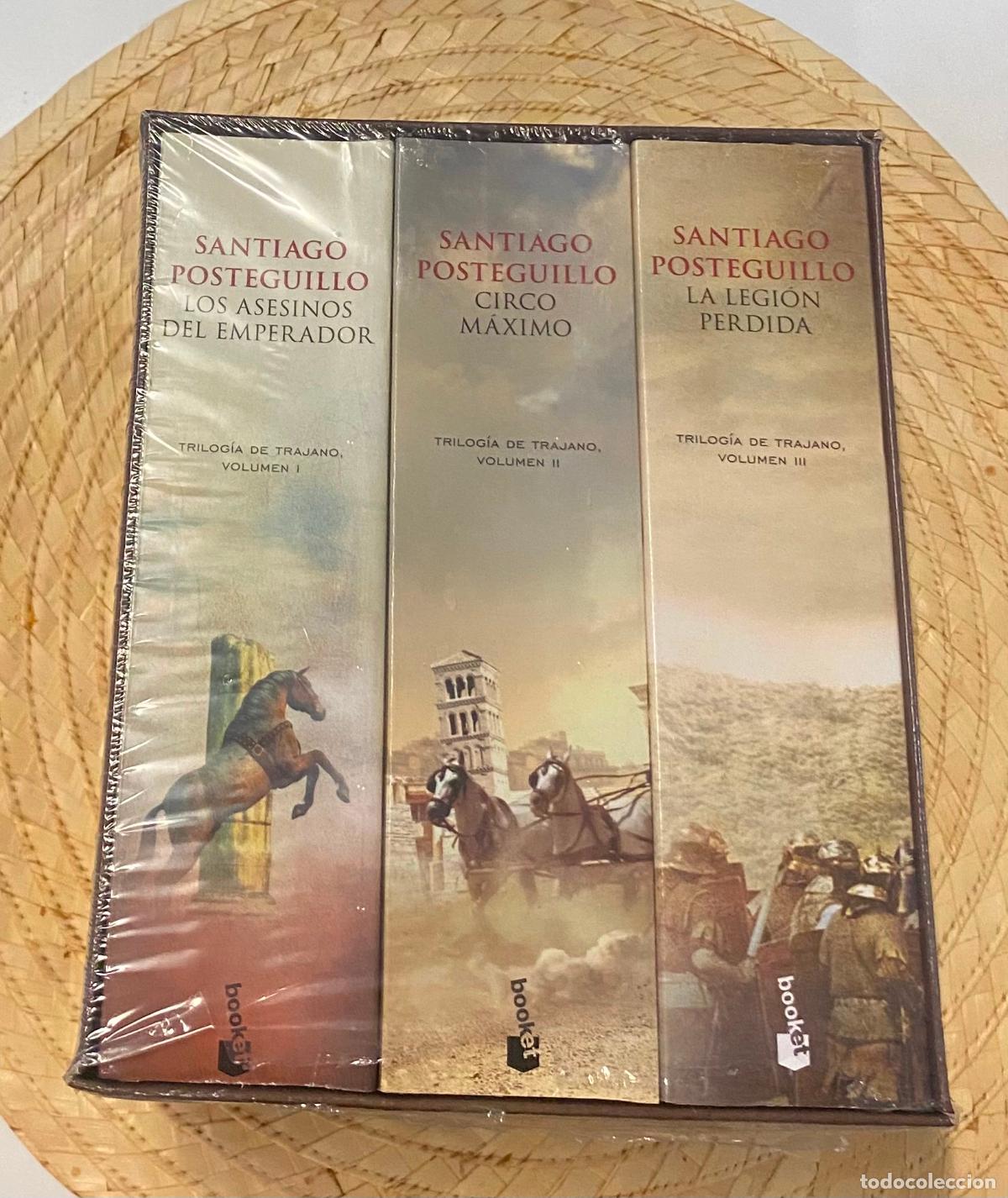 Libros de segunda mano: ESTUCHE TRILOGIA DE TRAJANO - Santiago Posteguillo . en su blister original