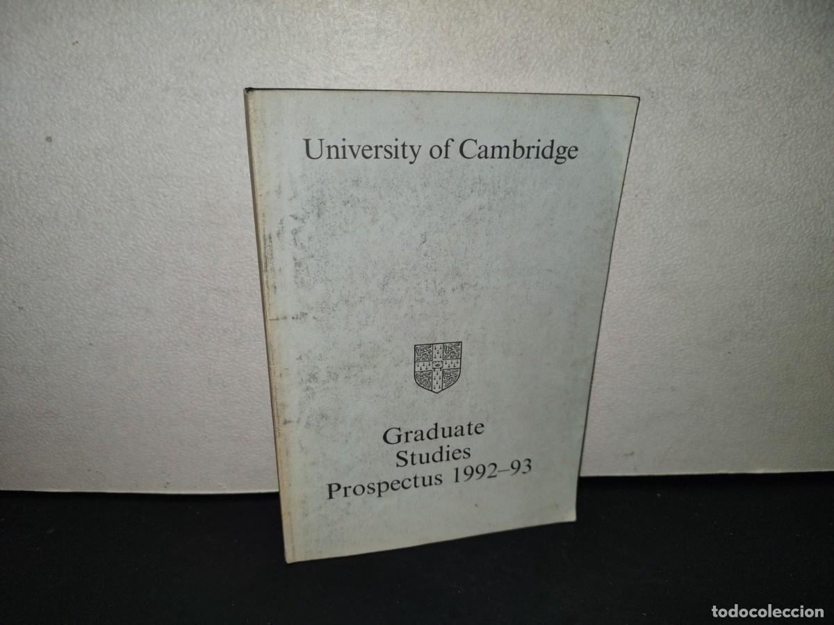 Libros de segunda mano: 201- University Of Cambridge. Graduate Studies Prospectus 1992-93