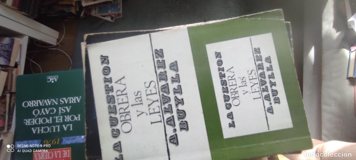 Libros de segunda mano: La cuesti&oacute;n obrera y las leyes - &Aacute;LVAREZ BUYLLA, Adolfo: