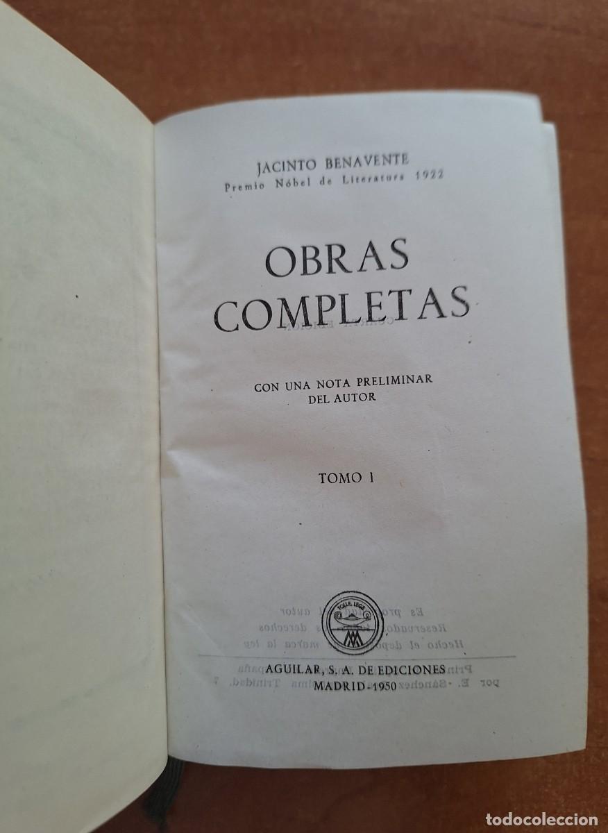 Libros de segunda mano: OBRAS COMPLETAS - JACINTO BENAVENTE - TOMO 1 - Foto 4