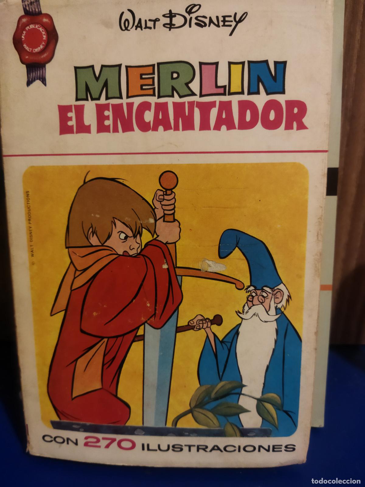 Libros de segunda mano: Merl&iacute;n el encantador con 270 ilustraciones Walt Disney