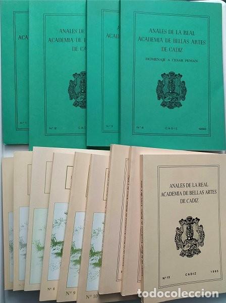 Livres d'occasion: Anales de la Real Academia de Bellas Artes de C&aacute;diz. Del n&uacute;mero 1 a n&uacute;mero 13