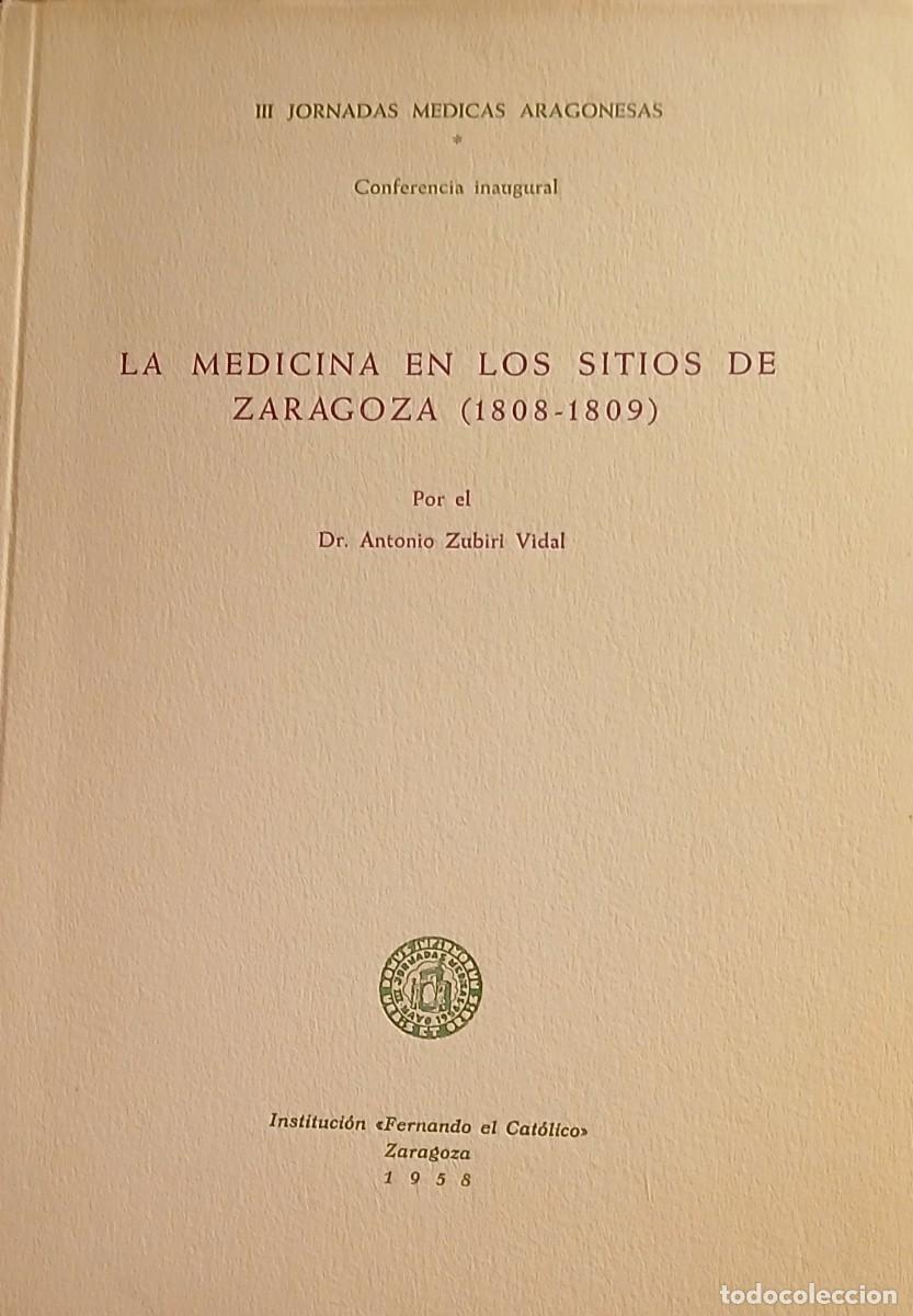 Libros de segunda mano: La medicina en los Sitios de Zaragoza (1808-1809)