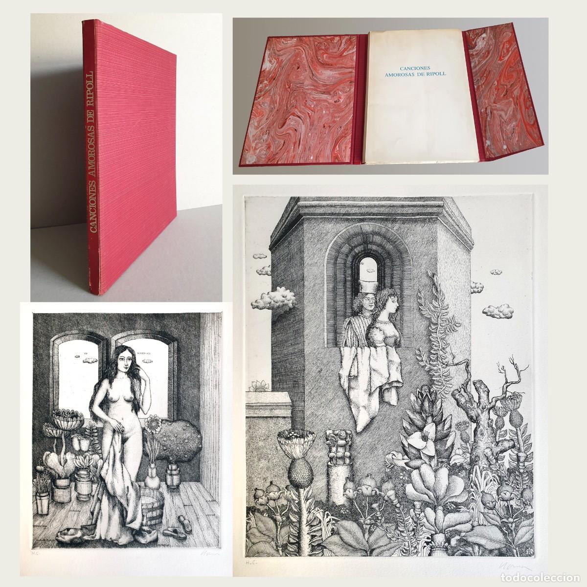 Second hand books: CANCIONES AMOROSAS DE RIPOLL. CON 10 AGUAFUERTES DE LUIS DE HORNA