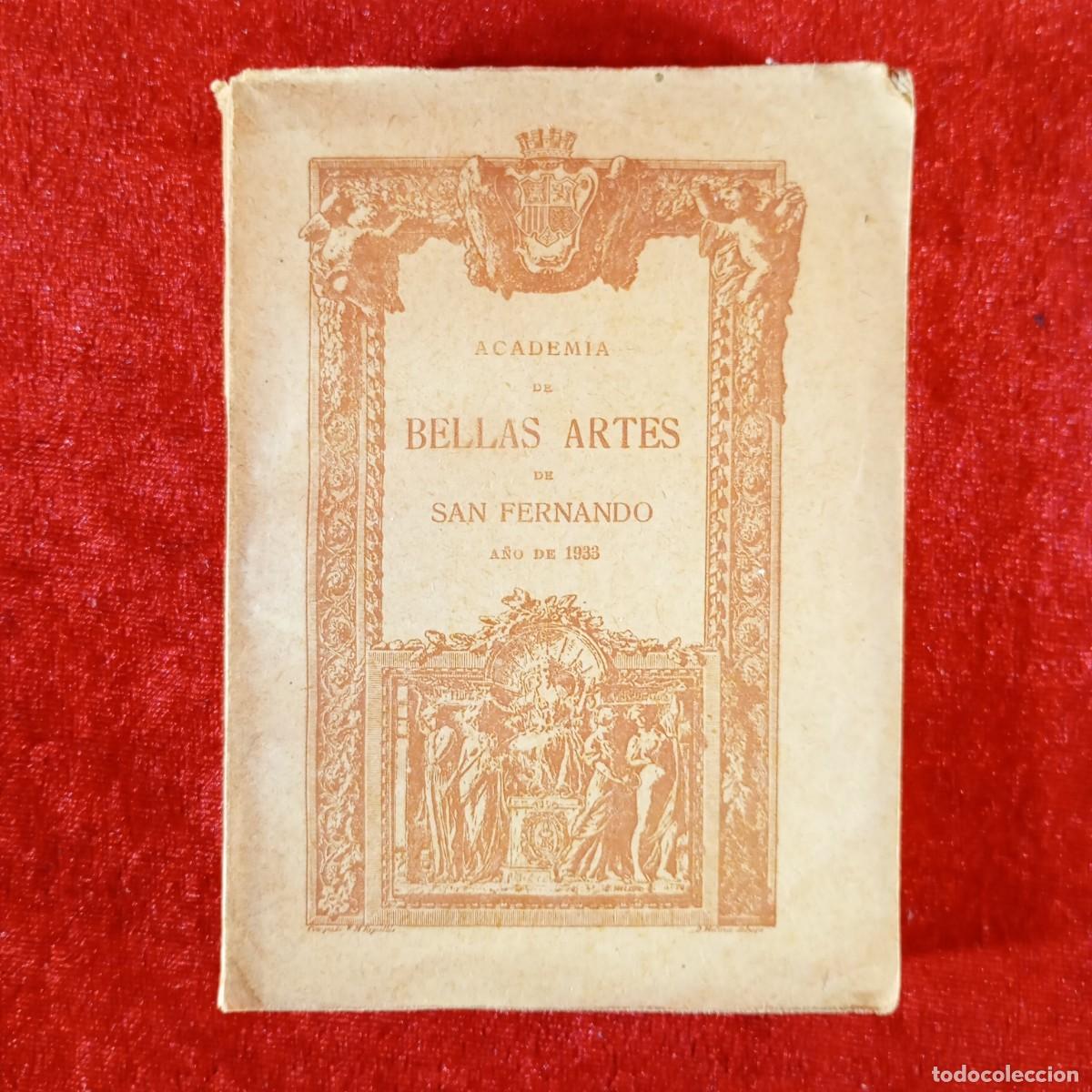 Libros de segunda mano: ACADEMIA DE BELLAS ARTES DE SAN FERNANDO - A&Ntilde;O DE 1933 / 1322