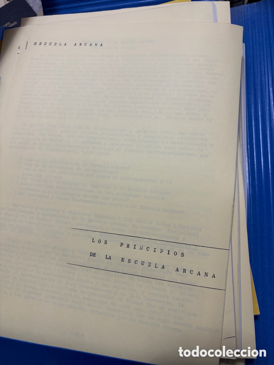 Libri di seconda mano: Blas112A lote de apuntes de la Escuela Arcana. Servidores del mundo. Cuadernos.
