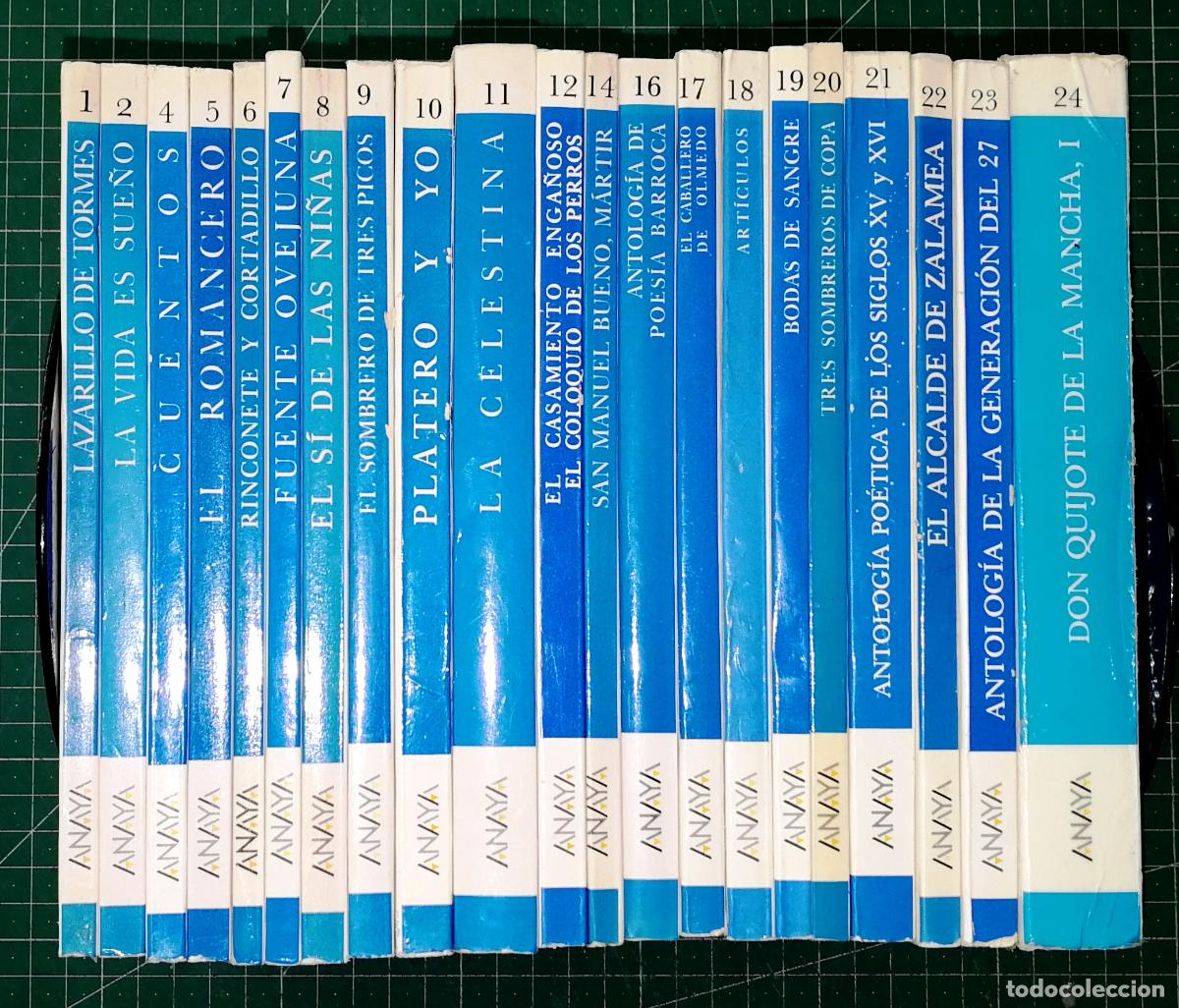 Libros de segunda mano: LOTE 21 LIBROS. BIBLIOTECA DID&Aacute;CTICA ANAYA. - 1985-2011 / Clar&iacute;n, Cervantes, Lope, Lorca, Unamuno...