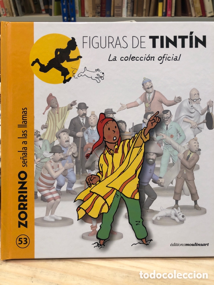 Libros de segunda mano: Figuras de Tint&iacute;n, N.53. Zorrino se&ntilde;ala a las llamas