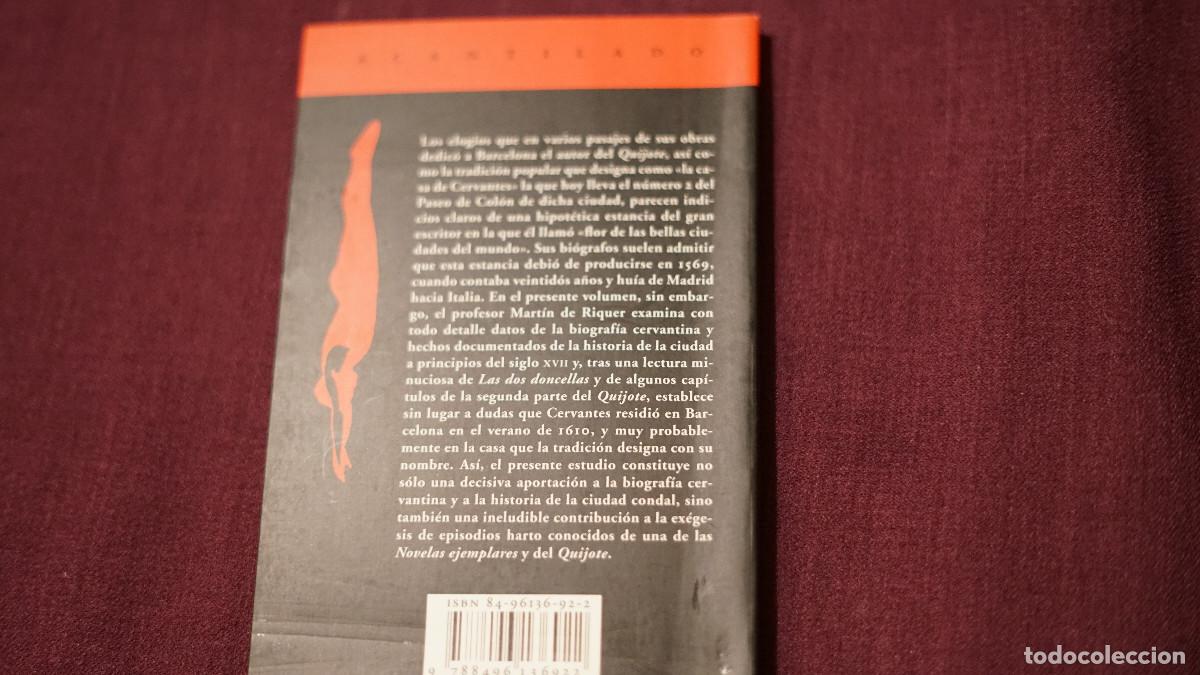 Libros de segunda mano: Mart&iacute;n de Riquer - Cervantes en Barcelona - Acantilado 2005 - Foto 3