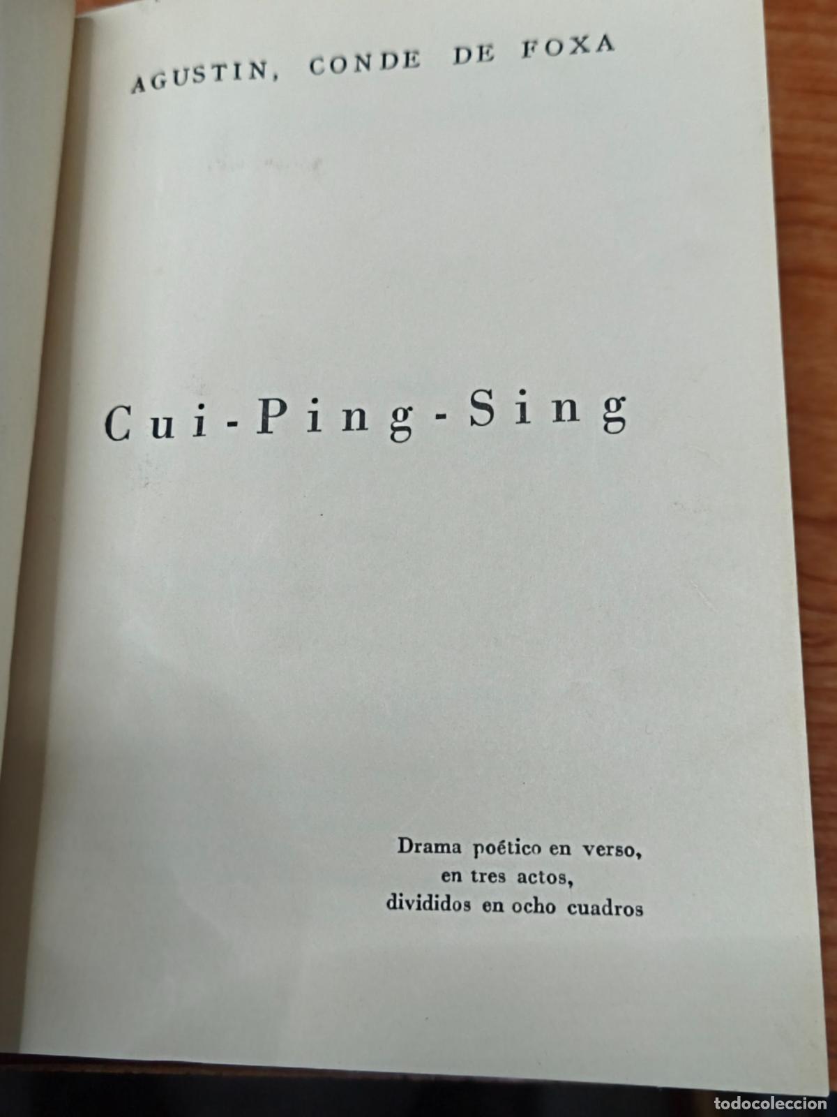 Libros de segunda mano: Cui-Ping-Sing - Agust&iacute;n, Conde de Fox&aacute; - Foto 2