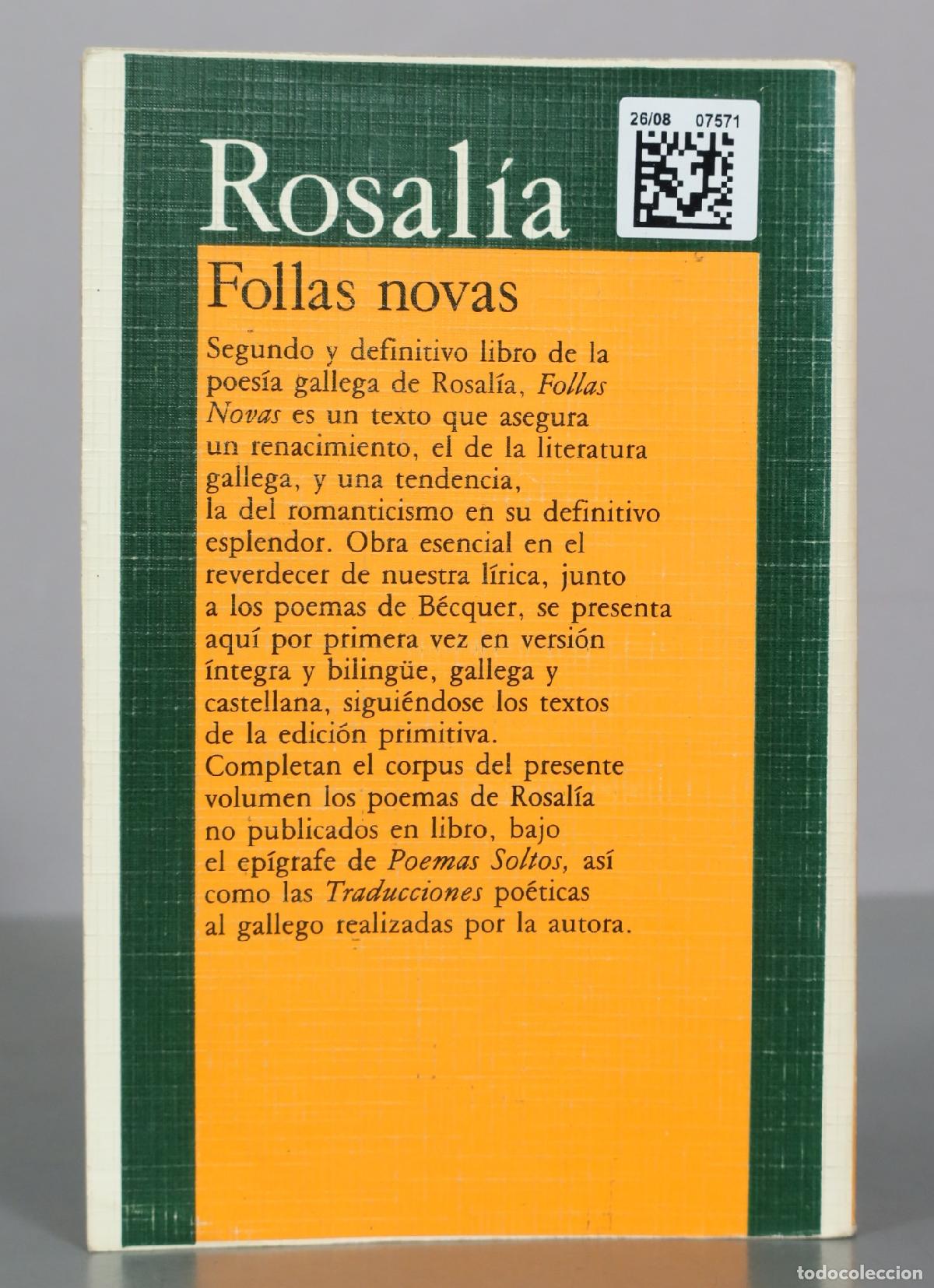Libros de segunda mano: Follas novas - Rosal&iacute;a de Castro - Akal - Foto 2