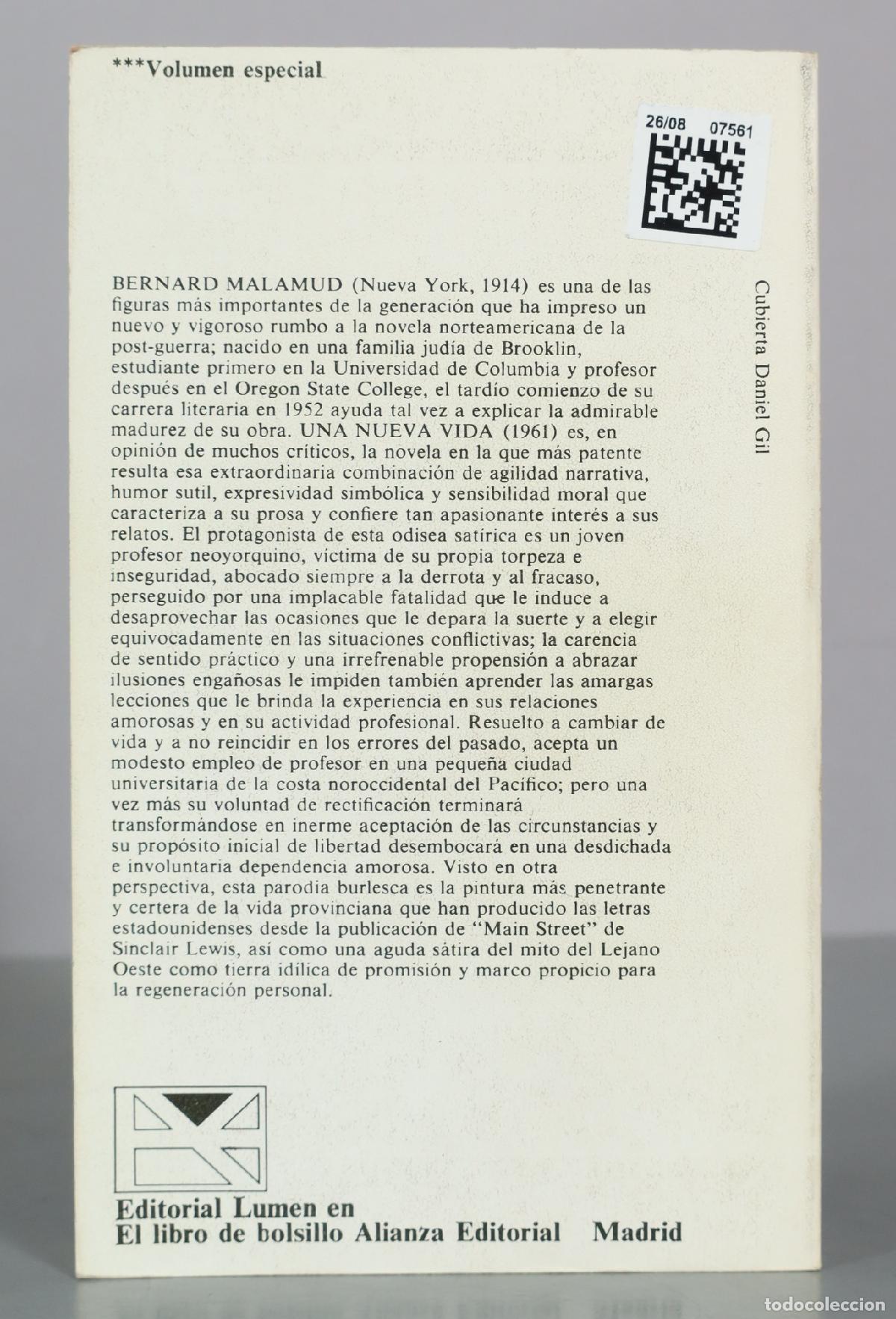 Libros de segunda mano: Una nueva vida - Bernard Malamud - Alianza Editorial - Foto 2