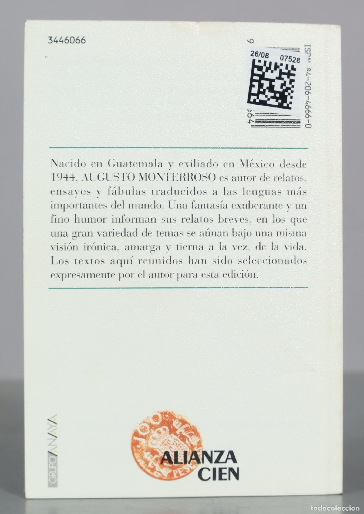 Libros de segunda mano: El eclipse y otros cuentos - Augusto Monterroso - Alianza Editorial - Foto 2