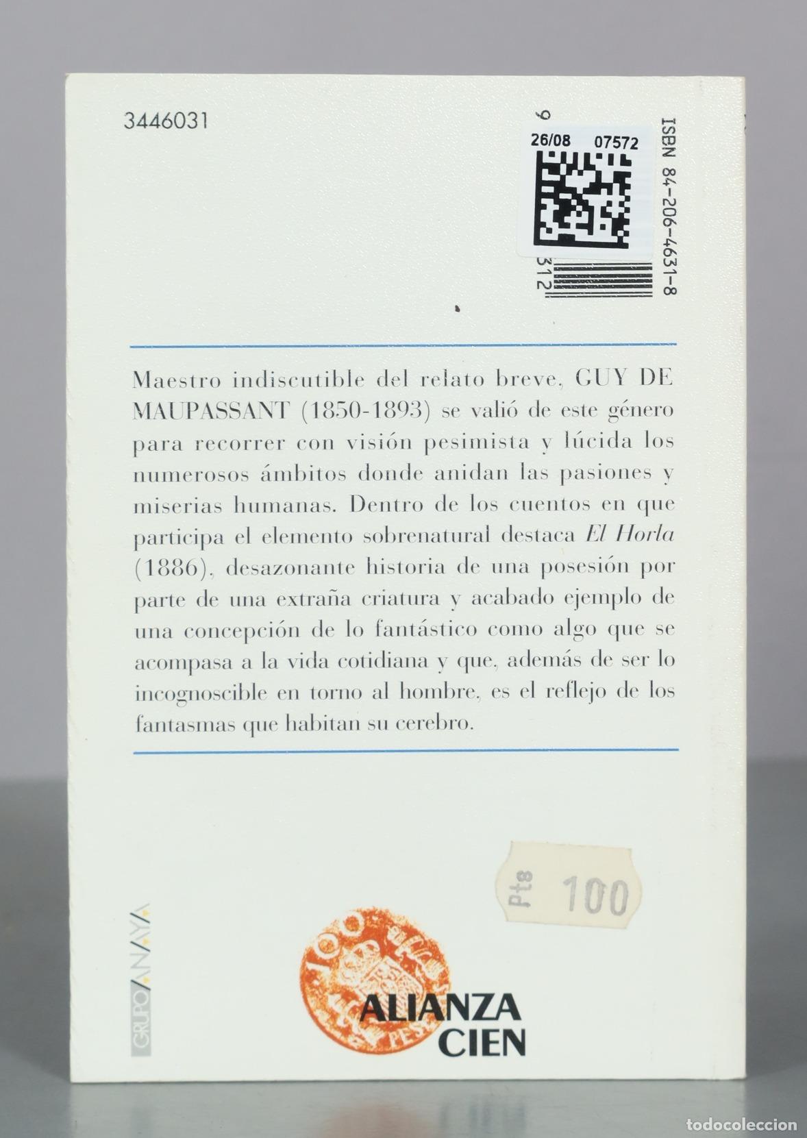 Libros de segunda mano: El Horla - Guy de Maupassant - Alianza Cien - Foto 2