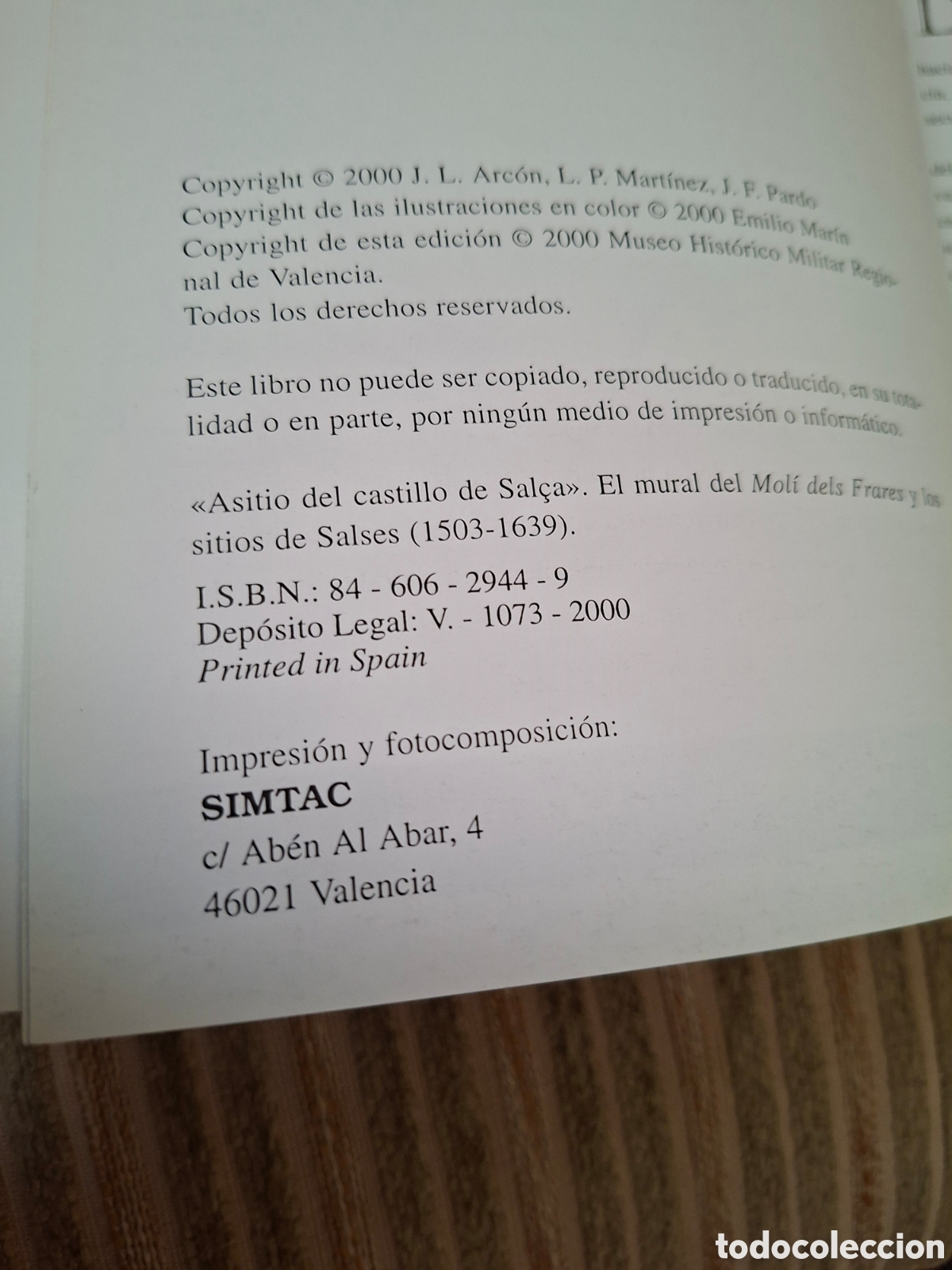 Libros de segunda mano: ASITIO DEL CASTILLO DE SAL&Ccedil;A - Foto 3
