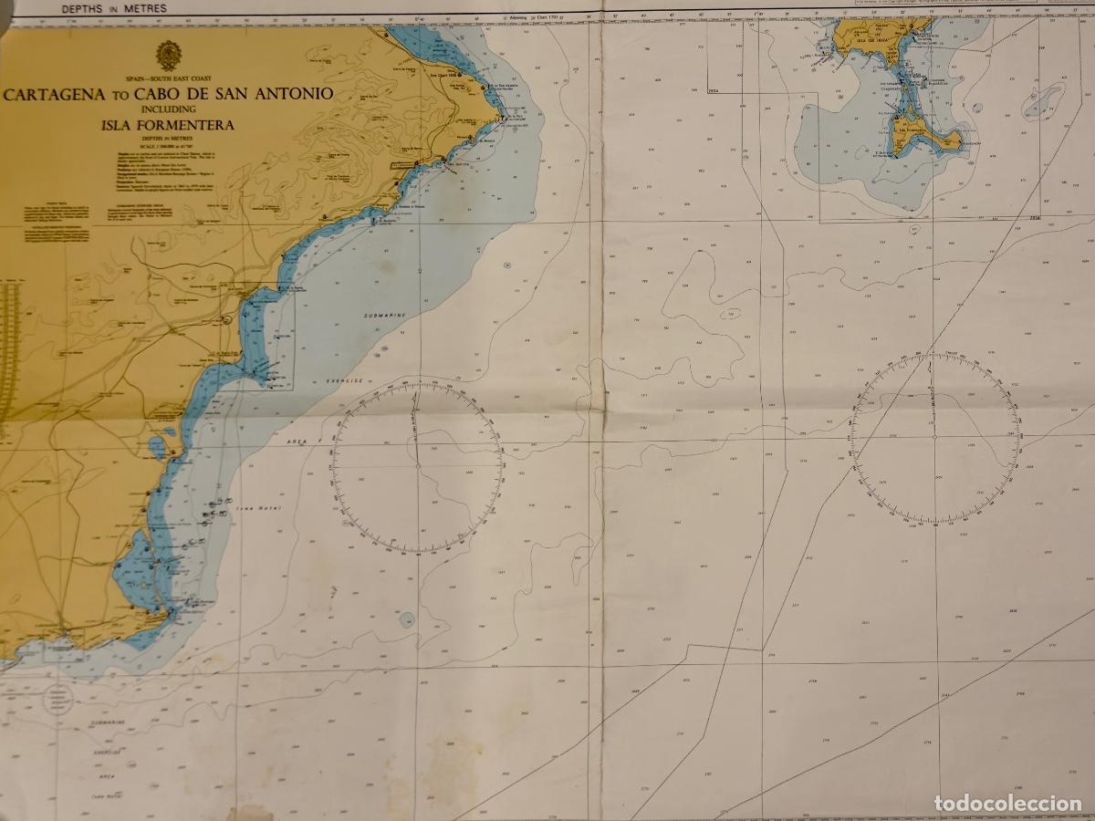 Libros de segunda mano: 4 Cartas N&aacute;uticas Almirantazgo Brit&aacute;nico