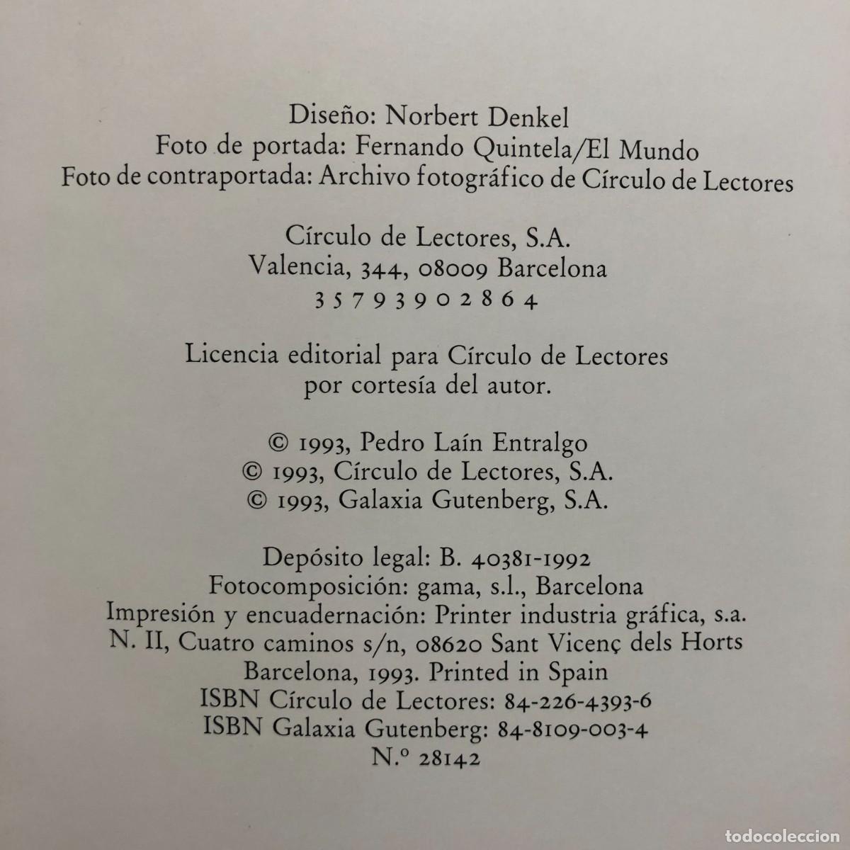 Libros de segunda mano: PEDRO LA&Iacute;N ENTRALGO - CREER, ESPERAR, AMAR / 1724 - Foto 4