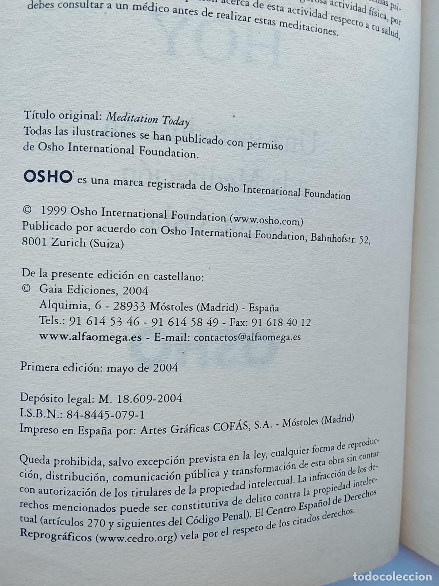 Libros de segunda mano: Meditaci&oacute;n hoy Osho 2004 - Foto 3
