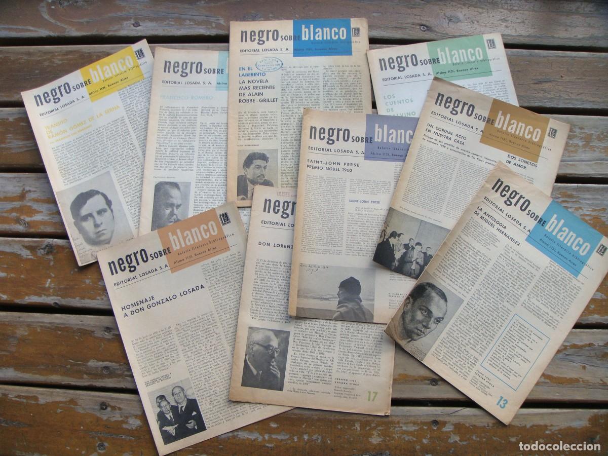 Libros de segunda mano: NEGRO SOBRE BLANCO. Bolet&iacute;n literario bibliogr&aacute;fico. Miguel Hern&aacute;ndez Pablo Neruda Rafael Alberti
