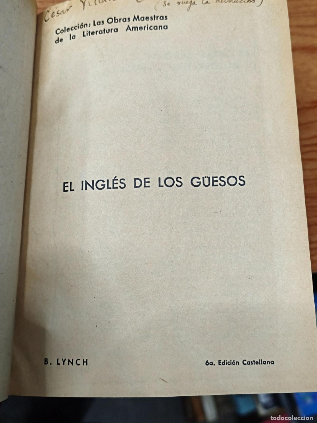 Libros de segunda mano: El ingl&eacute;s de los g&uuml;esos - B. Lynch - Foto 2