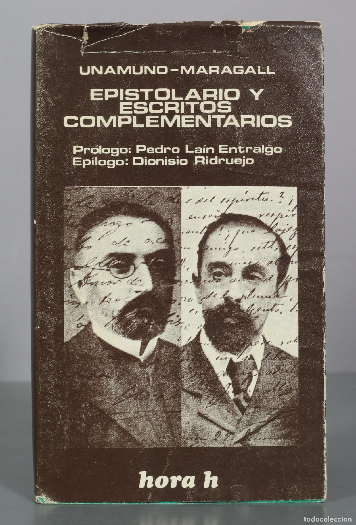 Libros de segunda mano: Unamuno - Maragall - Epistolario y Escritos Complementarios - Editorial hora h