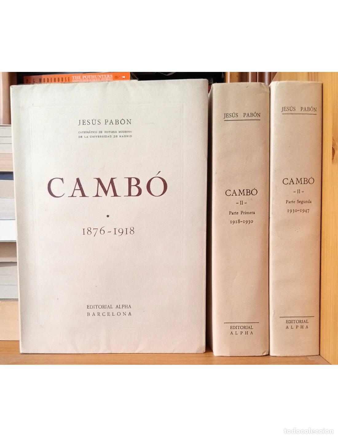 Libros de segunda mano: CAMB&Oacute;. 3 TOMOS. PAB&Oacute;N, Jes&uacute;s. Editorial Alpha. 1952. - Foto 1