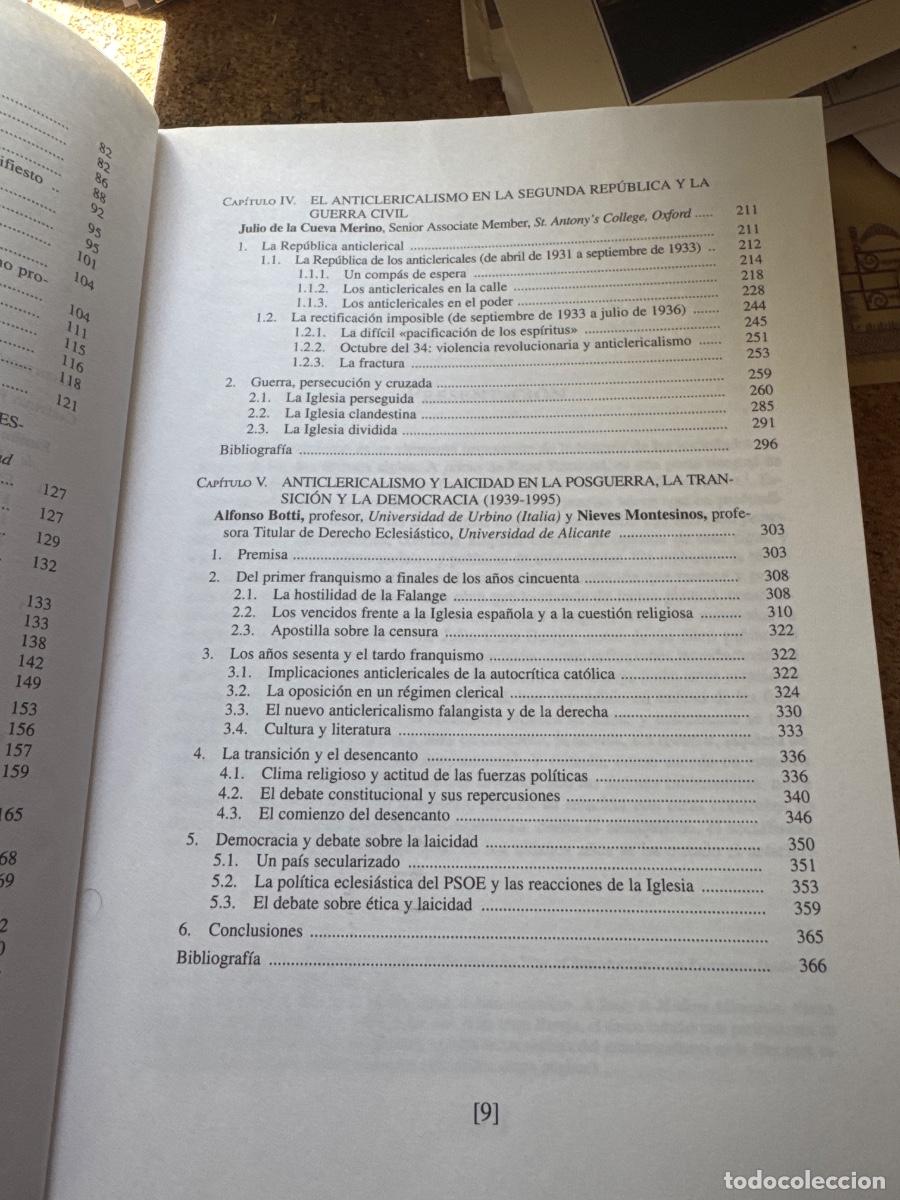 Libros de segunda mano: El anticlericalismo en la Espa&ntilde;a contempor&aacute;nea - Foto 5