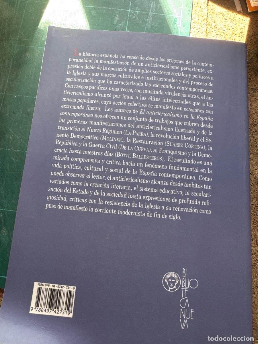 Libros de segunda mano: El anticlericalismo en la Espa&ntilde;a contempor&aacute;nea - Foto 6